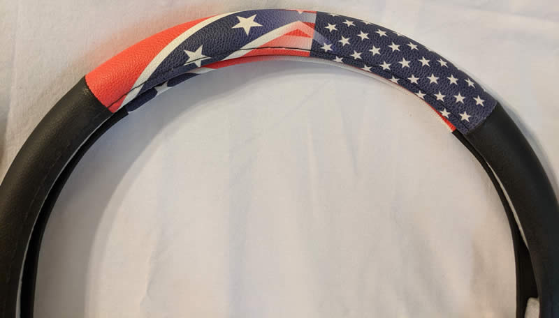 United States / Battle Flag Steering Wheel Cover